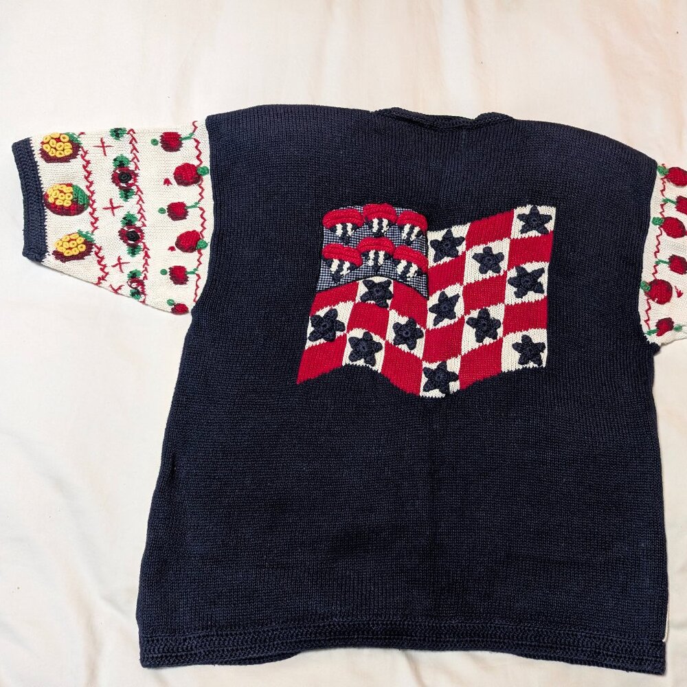 1995 Vintage Eagles Eye July 4th Collectibles Sweater - Picture 2 of 5